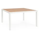 Gartenesstisch Hilja aus Aluminium, modern skandinavisch, weiß natur, für 6–8 Personen