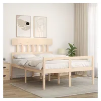 VidaXL Seniorenbett mit Kopfteil Massivholz