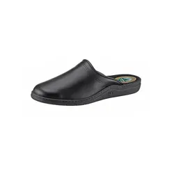 Pantoffel CLASSIC, Herren, Gr. 41, Ungefüttert, schwarz, Lederimitat, Schuhe Pantoffeln