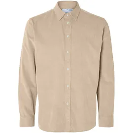 Selected Langarmhemd Beige XXL