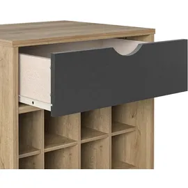 MID.YOU Weinregal 51 x 80 x 45 cm Braun