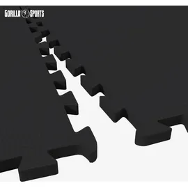 Gorilla Sports Schutzmattenset 16 Matten, Schwarz