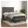 vidaXL Boxspringbett mit Matratze Dunkelgrau 140x200 cm Samt