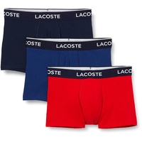 Lacoste Retro Boxershorts marine/rouge/methylene S 3er Pack