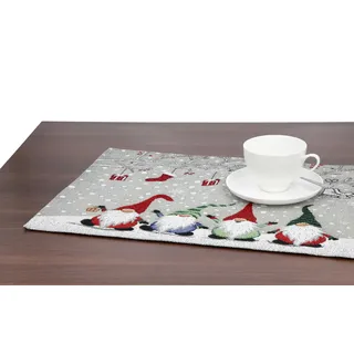 como Platzset  Weihnachten , grau , Baumwollmischgewebe , Maße (cm): B: 32