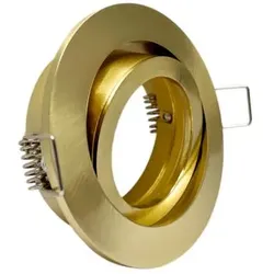 Einbaurahmen MR16 rund schwenkbar 82mm Klickverschluss Gold