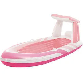 Intex Pink Paradise Boat (244x97x114cm) mit Haltegriffen und Getränkehaltern