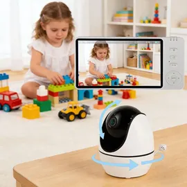 ideoon HD Überwachungskamera mit Monitor Schwarz