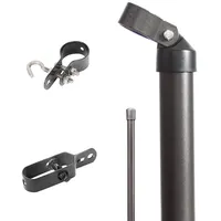 GAH Alberts Eck-Set für Maschendraht-Zaun Anthrazit-Metallic 125 cm Hoch zum Einbetonieren