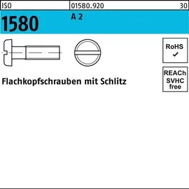 Hörger & Geßler Flachkopfschraube ISO 1580 Schlitz M4 x 12 A2 1000 Stück