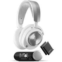 SteelSeries Gaming Headset Arctis Nova Pro Wireless White - kabelloses Gaming Headset mit Station und aktiver Geräuschunterdrückung