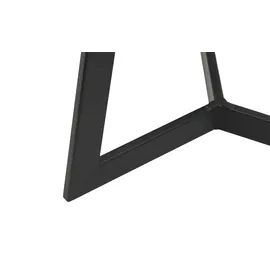 Möbel Kraft Windlicht auf Metallgestell 2er Set Eisen,Glas Schwarz