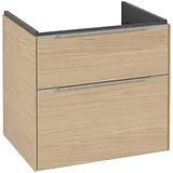 Villeroy & Boch Subway 3.0 Waschtischunterschrank C57600VJ 62,2x57,6x47,8cm, ohne LED/Griff Aluminium glänzend, Nordic oak