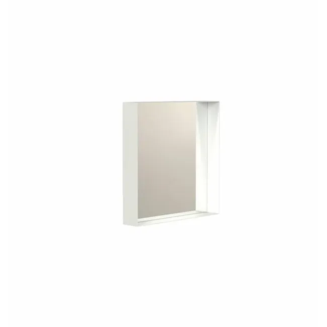 frost UNU Wandspiegel 4132 mit Rahmen 400 x 400mm, weiß matt - weiß matt