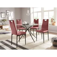 INOSIGN »Silvi-Mandy«, (Set, 5 tlg., Set 110 cm), Glastisch