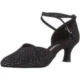 Diamant Damen Tanzschuhe 105-068-155 Standard & Latein, Schwarz (Schwarz/Multicolor), 40 EU (6.5UK)