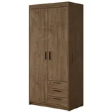 Mirjan24 Kleiderschrank Elena 90 x 191 x 53 cm Braun