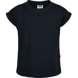 URBAN CLASSICS Girls Organic Extended Shoulder Tee T-Shirt, Black, 146/152