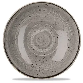 Churchill Schale Super Vitrified Stonecast Peppercorn Schale, 18,2 cm, 12, Porzellan schwarz