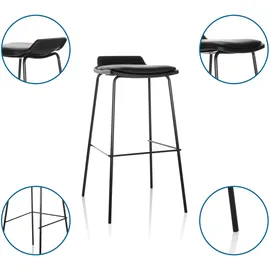 HJH Office LONSO 10 Barhocker 82,0 cm Schwarz