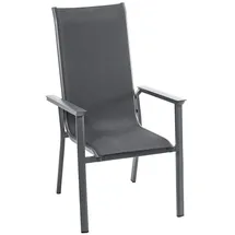 Dehner Cleveland Gartenstuhl 107,5 x 61,5 x 70,5 cm grau stapelbar