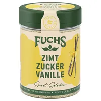 Fuchs Gewürze - Zimt Zucker Vanille - Gewürz zum Versüßen von Waffeln, Milchgetränken oder Joghurt - aus natürlichen Zutaten - 100 g in wiederverwendbarer, recyclebarer Dose