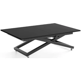 WFL GROUP Axen Schwarz Laminat 120-160 x 80 x 38-75 cm
