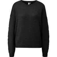 QS Strickpullover mit Strukturmuster Schwarz S