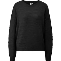 QS Strickpullover mit Strukturmuster Schwarz S