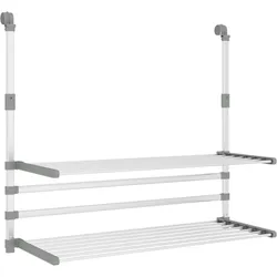 vidaXL Wäschetrockner für Balkon 89x25x(60-95) cm Aluminium