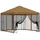 vidaXL Garten Pavillon 3 x 3 m inkl. 4 Seitenteile Beige/Weiß