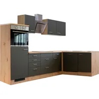 Flex-Well Winkelküche L-Form 280 x 170 cm grau