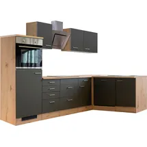 Flex-Well Winkelküche L-Form 280 x 170 cm grau
