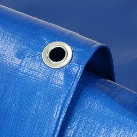 ECD Germany Abdeckplane mit Ösen 3x5m 15m2 180g/m2 Blau aus Polyethylen Schimmelresistent Wasserdicht Reißfest Schutzplane Bootsplane Gartenplane