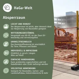 Haga Absperrzaun 1,2 m x 25 m Grün