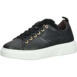 SCAPA Damen Echtleder-Schuhe Sneaker mit Flausch Lasche Sommer-Schuhe 01-1086759/900 Schwarz - 37