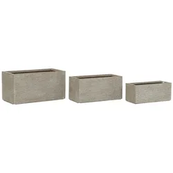 Blumenkasten Home ESPRIT Beige Magnesium 74,5 x 37,5 x 37,5 cm