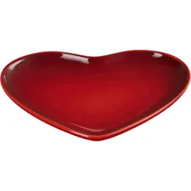 Le Creuset Heart Teller 23 cm kirschrot
