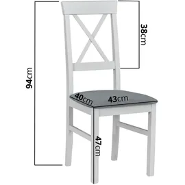 Möbel Kraft Esszimmerstuhl 6er-Set ¦ beige ¦ Maße (cm): B: 43 H: 94