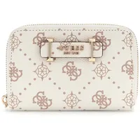 GUESS Silia SLG Medium Zip Around Geldbörse Damen creme