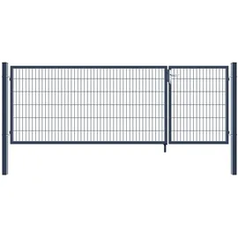 Home Deluxe Doppelflügel Gartentor Aditus 120 x 350 cm anthrazitgrau
