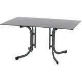 Siena Garden Sola Klapptisch 140 x 90 x 71 cm silber/dark stone