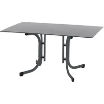 Siena Garden Sola Klapptisch 140 x 90 x 71 cm silber/dark stone
