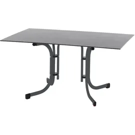Siena Garden Sola Klapptisch 140 x 90 x 71 cm silber/dark stone
