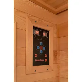 purehaven Infrarotkabine 90x90x190 cm aus Pacific Coast Hemlock-Holz Bluetooth-Soundsystem Timer Lichttherapie in 4 Farben digitale Steuerung