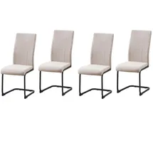 Hti-Living Esszimmerstuhl LennyP Polyester creme 4er Set