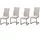 Hti-Living Esszimmerstuhl LennyP Polyester creme 4er Set
