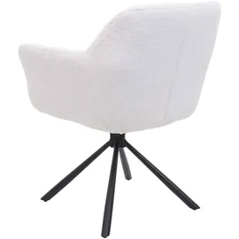 MCW Esszimmerstuhl MCW-K33 Stoff bouclé-weiß 6er Set