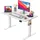JUMMICO Höhenverstellbarer Schreibtisch 100 x 60 cm Weiß