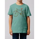wat? APPAREL T-Shirt Fahrrad in Teal Monstera | Gr.: 134-146